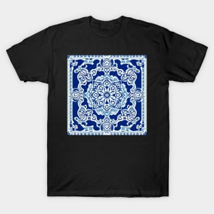 Lapis Blue Aesthetic Pattern T-Shirt